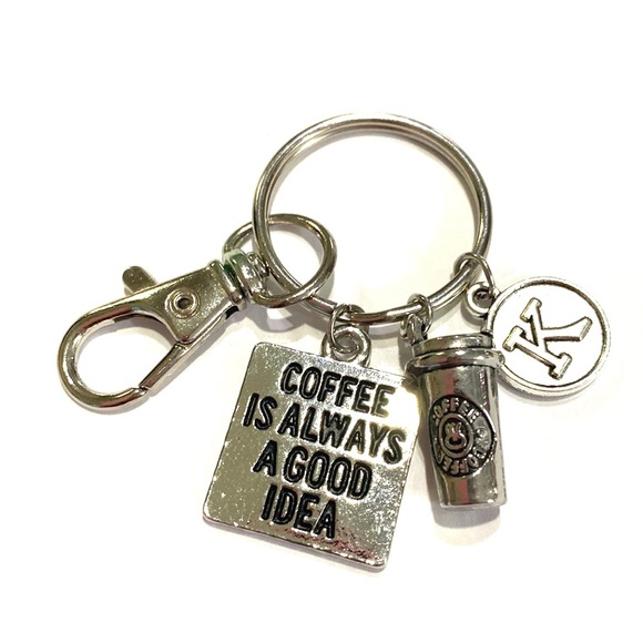 Coffee Is Always A Good Idea Keychain Purse Charm - Picture 7 of 10